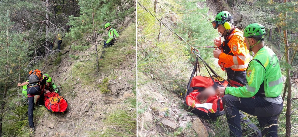 Ruzzola nel bosco e chiama la figlia ma non riesce a dare indicazioni di dove si trova, momenti di paura per una 71enne