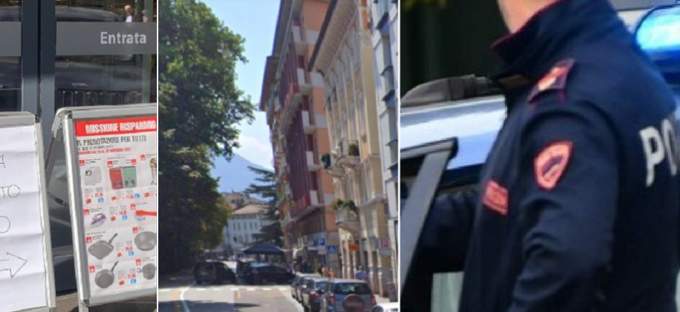 Aveva preso a calci la porta del supermercato e aveva aggredito verbalmente i dipendenti