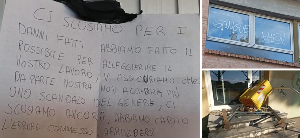Dopo il raid vandalico nella scuola, un semplice biglietto di scuse anonimo per chiudere la vicenda