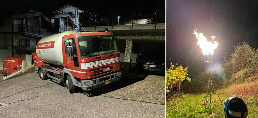 Foto d'archivio Paura in paese per la perdita di gas da un bombolone interrato