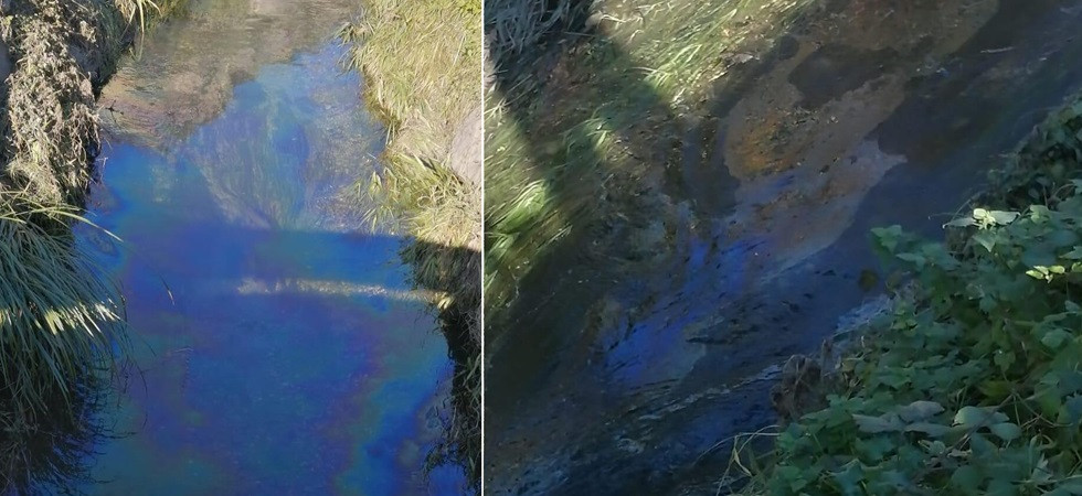 Chiazze oleose nella roggia, l'allarme lanciato dai cittadini