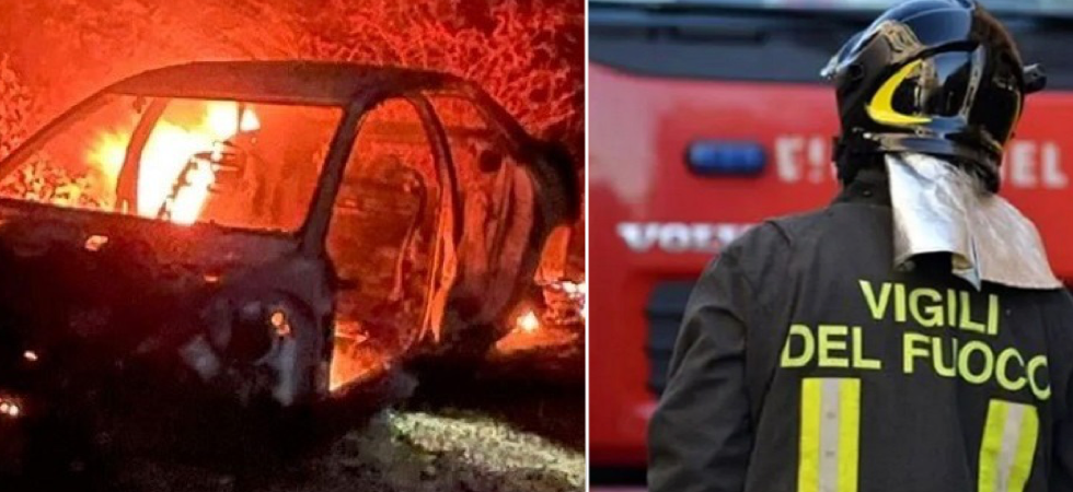 Foto archivio Danno fuoco alla sua auto con all'interno i regali di Natale: indagini in corso per risalire all'autore del rogo