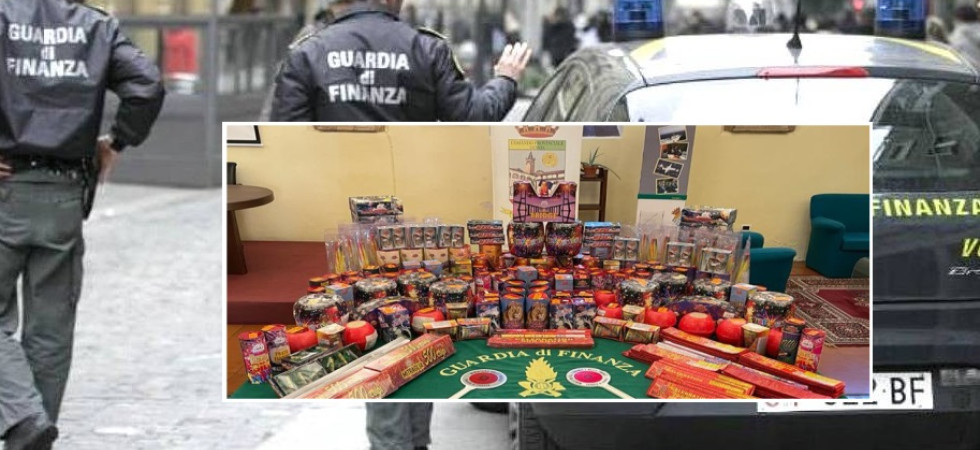 Capodanno, blitz della finanza in un negozio: sequestrati oltre 130 chili di fuochi d'artificio, 2 persone denunciate