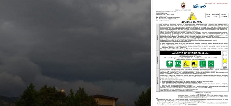 Maltempo, scatta l'allerta meteo in Trentino: “Attesi fino a 140 millimetri di pioggia entro sabato”