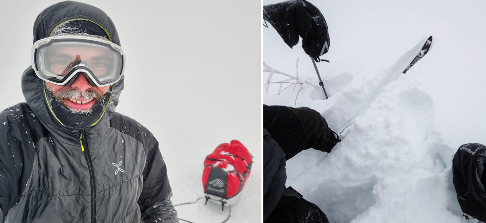 La slitta che rimane 'incollata' al suolo e gli sci che affondano nella neve "fino alle ginocchia"