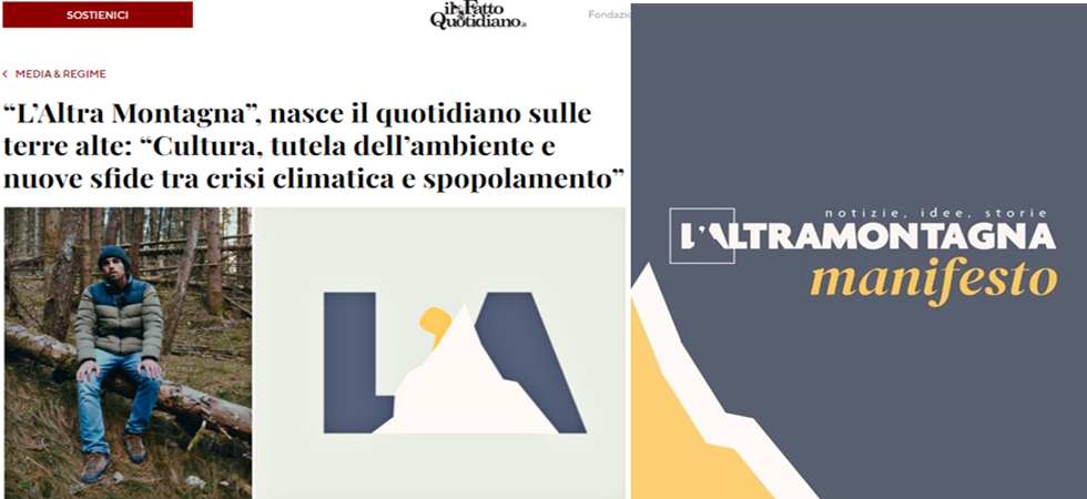 Anche il Fatto Quotidiano parla dell'Altra Montagna: ecco la presentazione del nuovo quotidiano online sulle terre alte