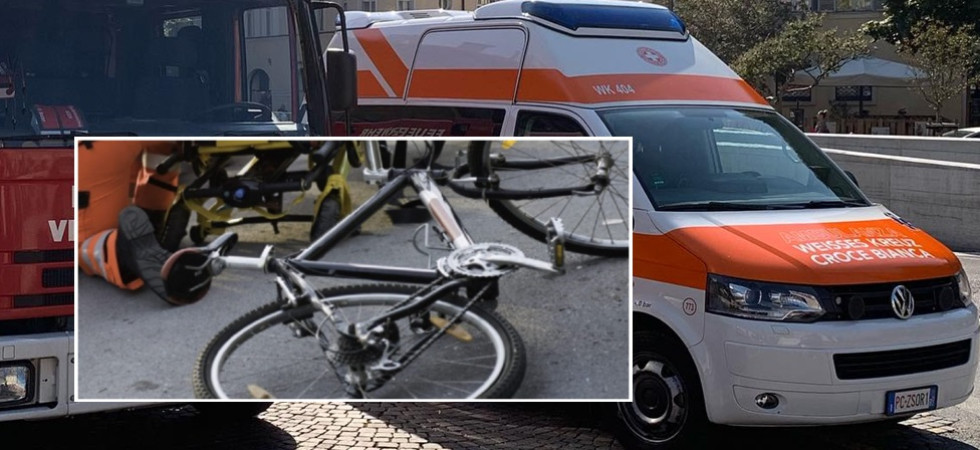 Tremendo schianto bici - autobus, un anziano in gravi condizioni trasportato all'ospedale