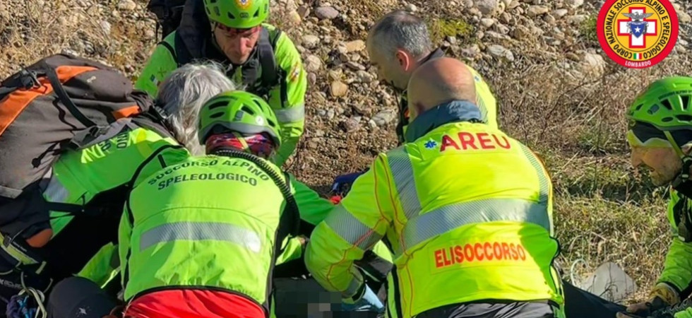 Foto d'archivio Scivola per decine di metri durante un'escursione a quota 2.200: un 50enne trasportato in ospedale