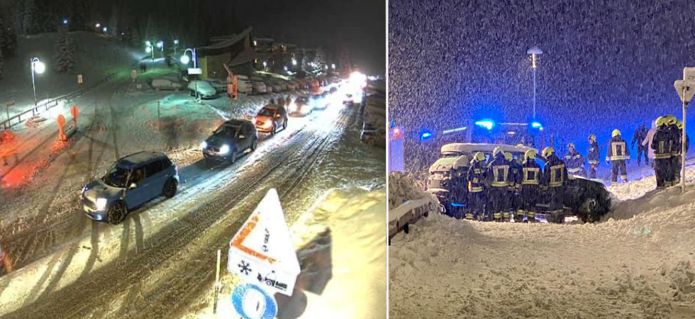 Caos sulle strade nella notte di Capodanno, traffico in tilt a causa della neve: diversi mezzi in difficoltà
