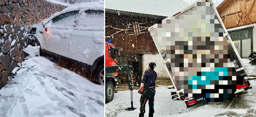 Torna la neve e sulle strade è raffica di interventi: vigili del fuoco al lavoro per recuperare diversi mezzi in difficoltà