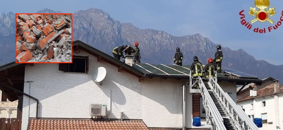 Foto archivio Esplosione in cava, un masso si schianta contro il tetto di una casa e finisce in bagno: momenti di paura