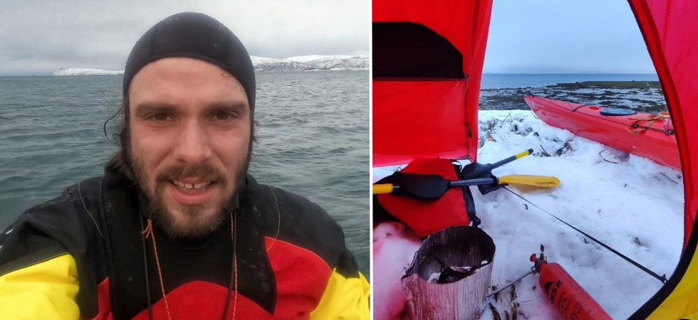 "Ho avuto paura", quasi 90 chilometri (di 1.000) percorsi in kayak tra i fiordi sfidando vento e onde
