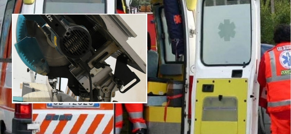 Finisce con la mano sulle lame della sega circolare, tremendo incidente per un uomo di 52 anni