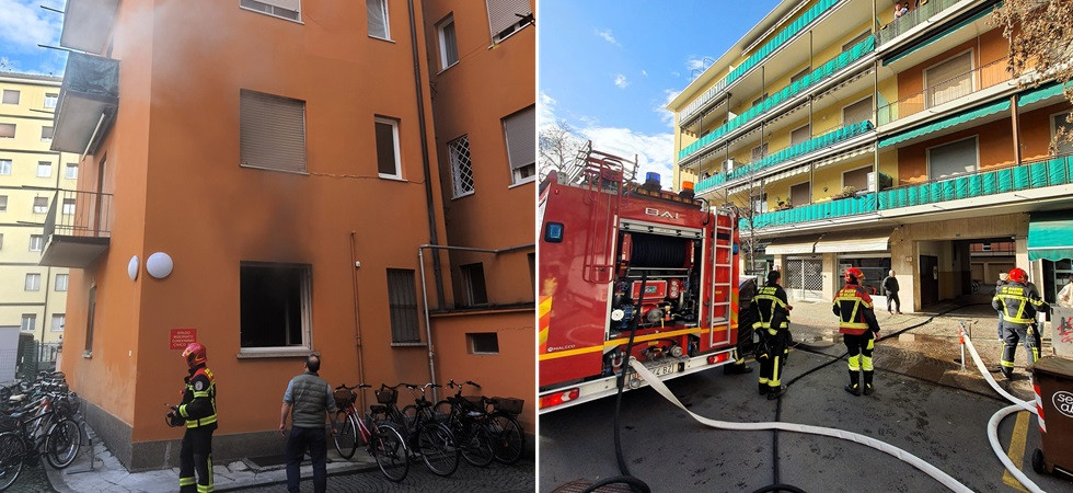 Paura in un condominio, le fiamme distruggono una cucina: evacuati diversi appartamenti