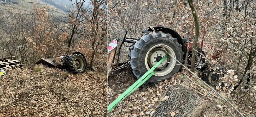 Un mezzo rischia di precipitare in una scarpata, momenti di paura nel pomeriggio: in azione i vigili del fuoco