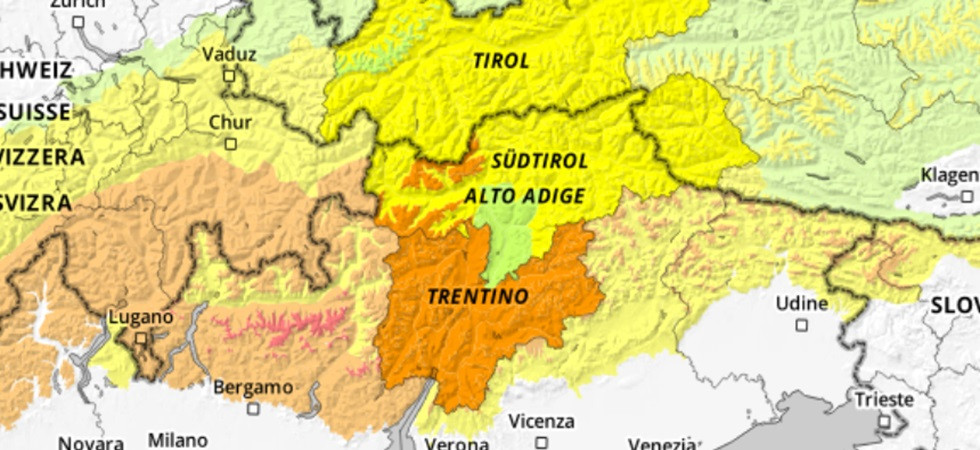 Maltempo in Trentino, torna la pioggia ed è allerta valanghe: pericolo marcato di grado 3