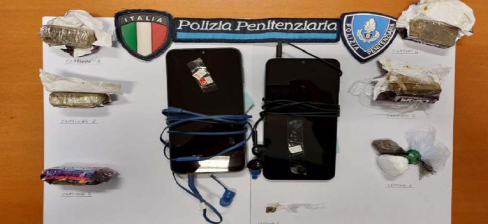 In carcere spuntano cocaina, eroina, hashish e due smartphone