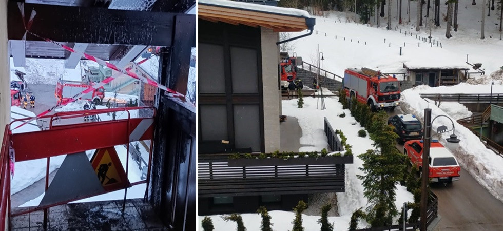 Va a fuoco un balcone a causa della cenere: i vigili del fuoco spengono l'incendio e poi lo "chiudono" con una transenna