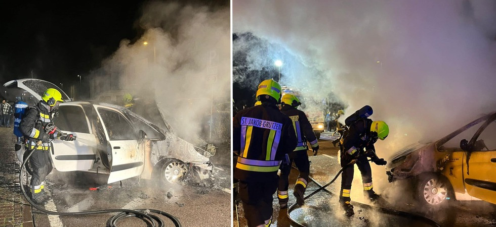 Fiamme avvolgono e distruggono un'auto, momenti di paura: intervengono i vigili del fuoco
