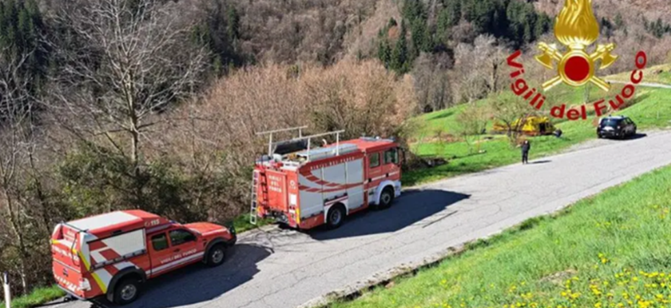 Cade da un albero mentre lavora: un uomo di 65 anni muore davanti alla moglie