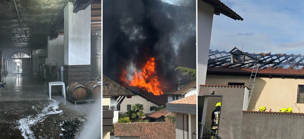 Fiamme divampano in un albergo e il tetto crolla, momenti di paura: intervengono i vigili del fuoco