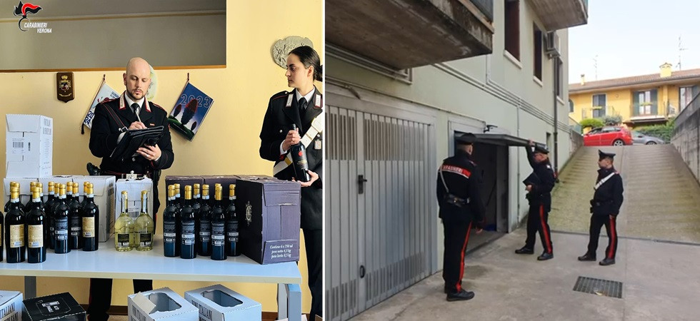 Rubano migliaia di bottiglie di vino per rivenderle online, coinvolti magazzinieri e trasportatori: 8 persone denunciate