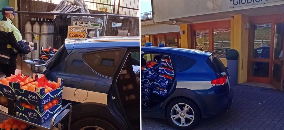 Forze dell'ordine sequestrano 30 cassette di frutta: arance e meloni vengono donati agli ospiti della Rsa