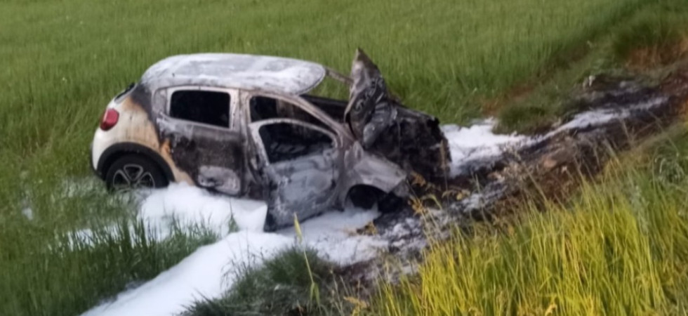 Tremendo schianto, perde il controllo dell'auto ed esce di strada