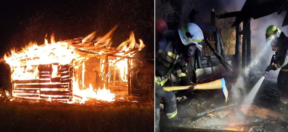 Le fiamme avvolgono e distruggono nella notte un deposito, vigili del fuoco in azione: sul posto anche i carabinieri