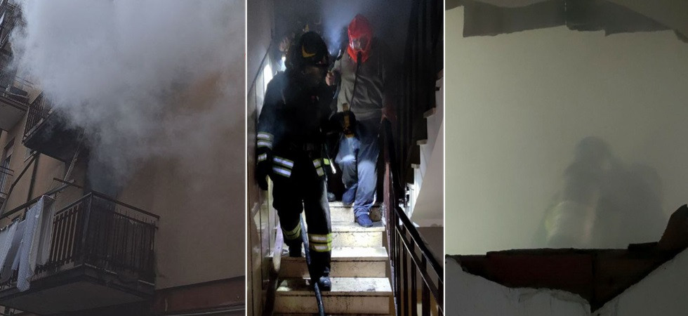 Paura in un condominio, le fiamme divampano dentro un appartamento