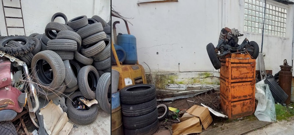 Rifiuti speciali pericolosi per l'ambiante, la polizia sequestra l'area di un'officina