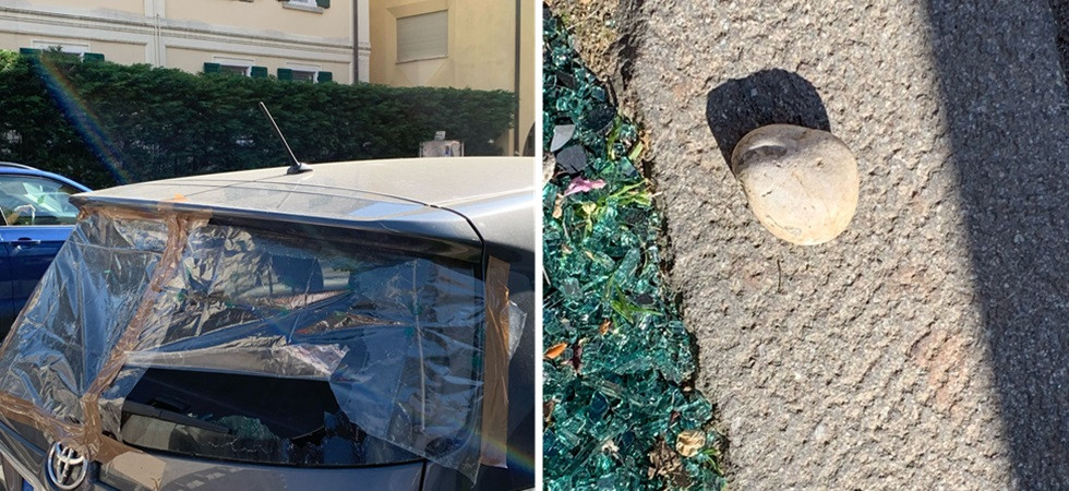 Distrugge a sassate i vetri di una decina di un auto e la pensilina dell'autobus in centro a Trento: fermato un uomo