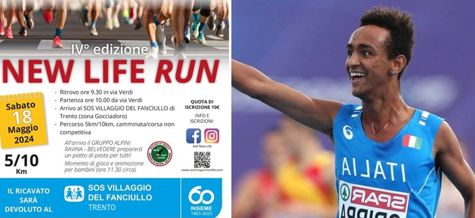 Sabato a Trento torna la "New Life Run", l'evento benefico dedicato al Villaggio del Fanciullo Sos