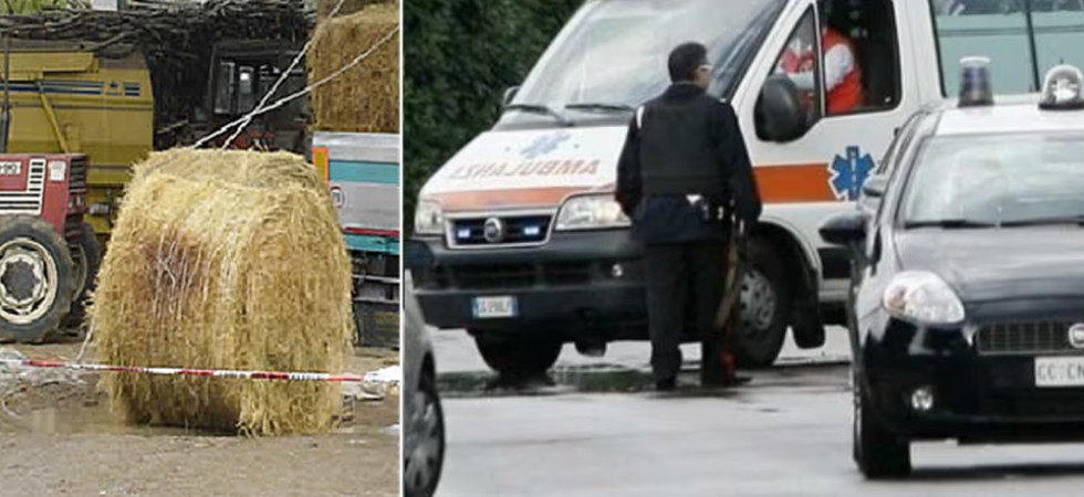 Viene travolto da una balla di fieno e sbatte violentemente la testa, morto un 51enne