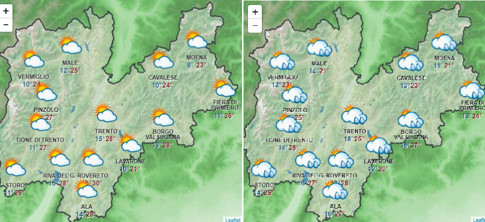 Meteo, sole e alte temperature in Trentino (ma nel weekend torna la pioggia): ecco le previsioni per i prossimi giorni