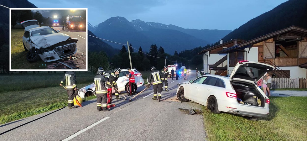 Perde il controllo dell'auto e si schianta contro un altro mezzo, violento l'impatto: intervengono i vigili del fuoco