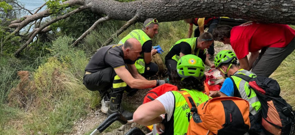 A 80 anni va a fare una passeggiata in quota ma cade e sbatte la testa su un tronco: trasportata a valle in barella