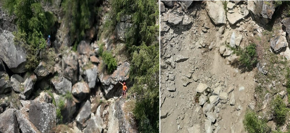 Un masso di grosse dimensioni piomba sulla strada e alcune pietre raggiungono le case vicine, chiusa la Sp3 della Val Senales