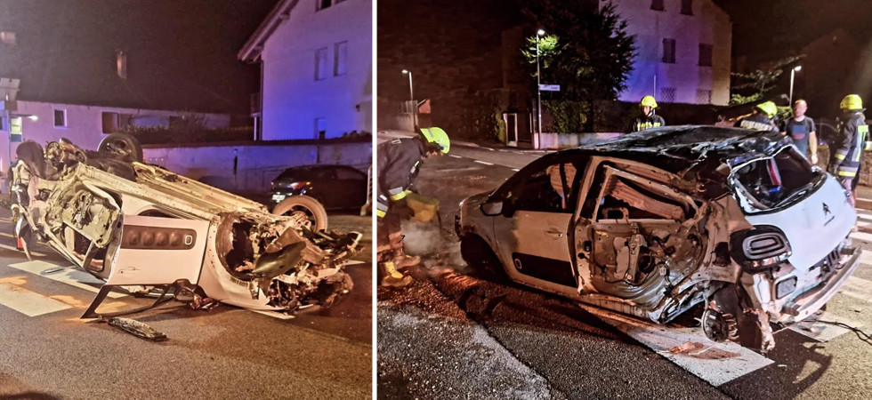 Pauroso incidente nella notte, perde il controllo dell'auto e il mezzo si ribalta: due feriti trasportati in ospedale