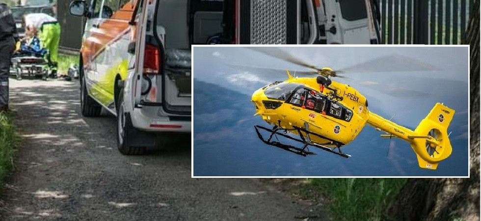 Momenti di paura in un campo, contadino rimane schiacciato sotto un rimorchio di fieno: in azione i soccorsi