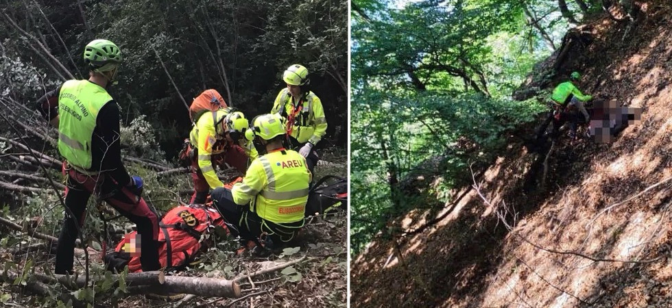 Foto d'archivio Perde il controllo della bici e precipita nel torrente: momenti di paura per un 68enne