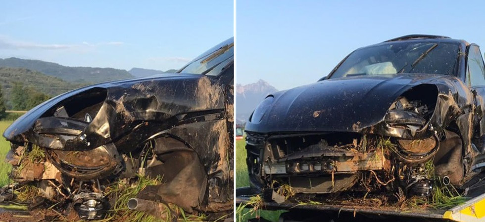 Perde il controllo della Porsche e vola per un centinaio di metri in un campo agricolo