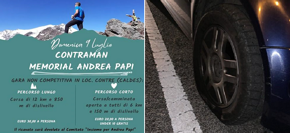 Durante la serata in onore di Andrea Papi ruote tagliate alle macchine, il Gruppo Giovani: Vergogna, cosa gravissima''