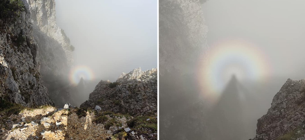 Salgono sul Monte Zevola per un'escursione, poi accade l'"inaspettato": "Così abbiamo potuto osservare lo spettro di Brocken"