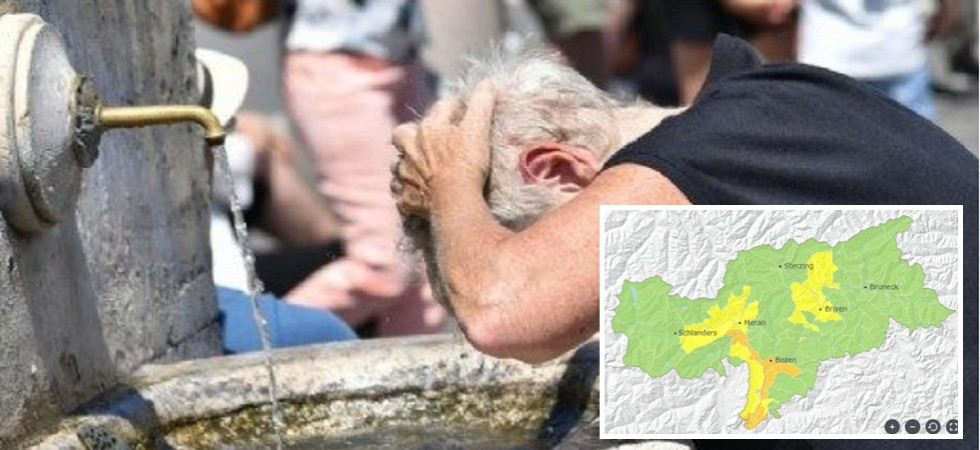 Meteo, temperature estreme: livello allerta arancione in Provincia di Bolzano