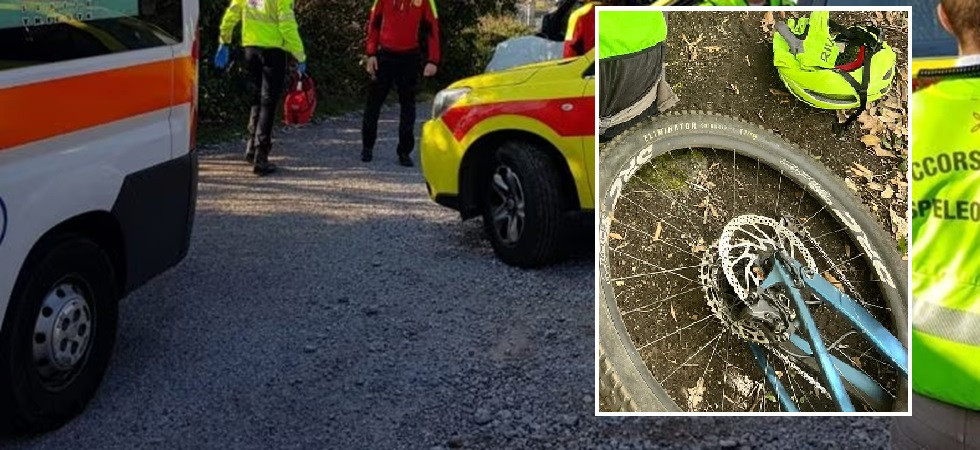 Cade dalla bici e sbatte il viso a terra violentemente, 60enne elitrasportato all'ospedale di Trento