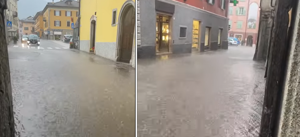 Maltempo, il centro del paese diventa un fiume