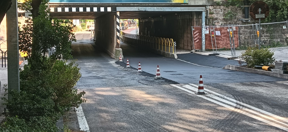Sottopasso riaperto in tempi record: ultimi lavori di asfaltatura, dal 14 agosto la circolazione torna alla normalità