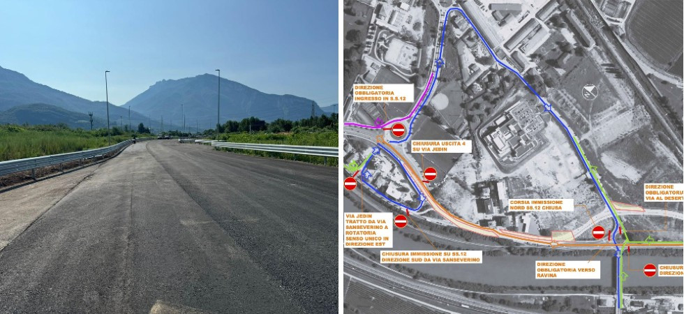 Tangenziale, al via l'apertura del bypass per far spazio ai cantieri del nuovo ponte sull'Adige
