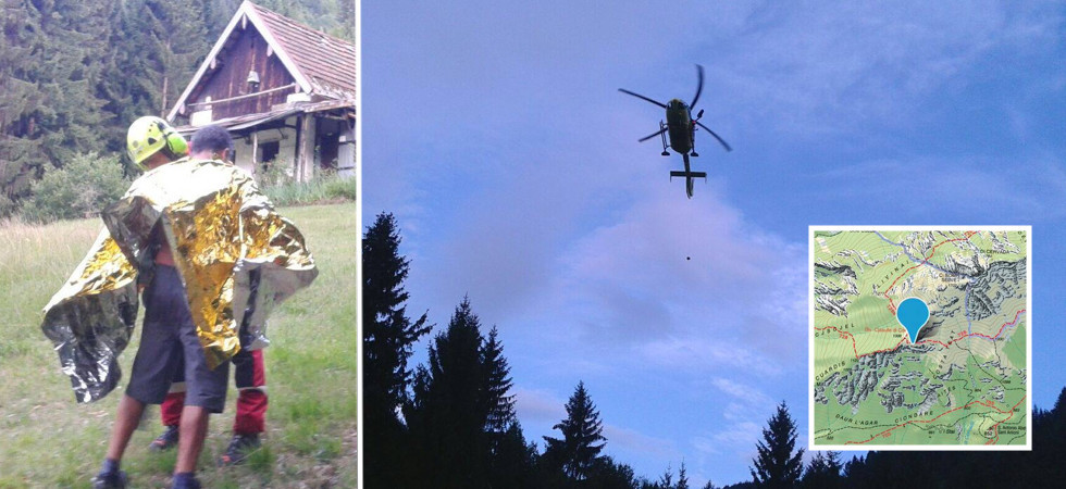 Foto archivio Precipita con il parapendio ma si aggrappa al terreno (in un punto molto esposto) per cercare di salvarsi